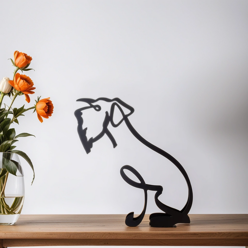 Hundestatue | Abstrakte Kunstdekoration Modern Stilvoll Vielseitig-Luzern Mode