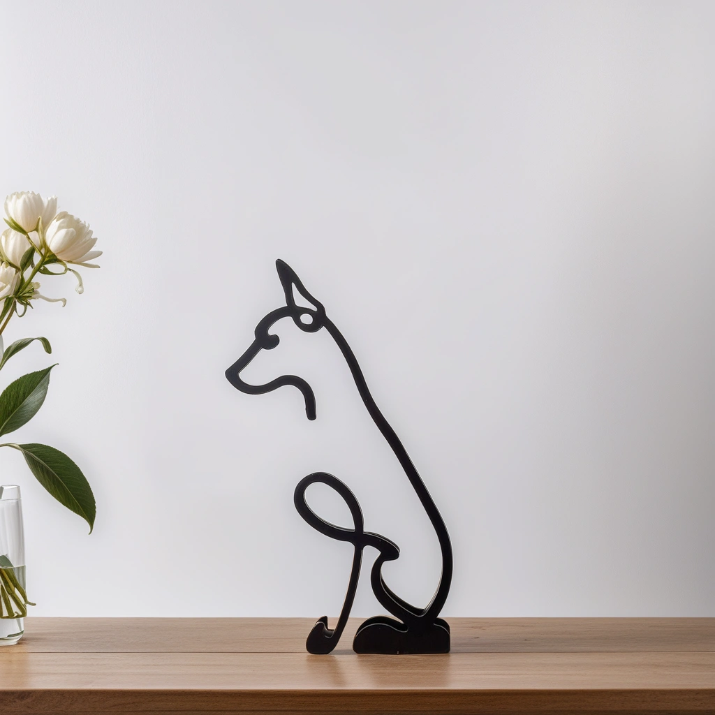 Hundestatue | Abstrakte Kunstdekoration Modern Stilvoll Vielseitig-Luzern Mode