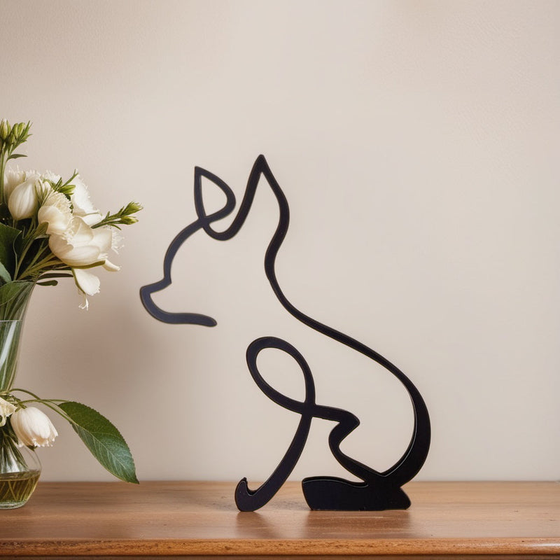 Hundestatue | Abstrakte Kunstdekoration Modern Stilvoll Vielseitig-Luzern Mode