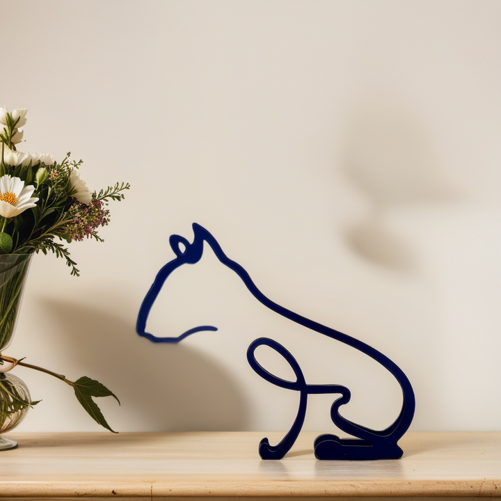 Hundestatue | Abstrakte Kunstdekoration Modern Stilvoll Vielseitig-Bullterrier-Luzern Mode