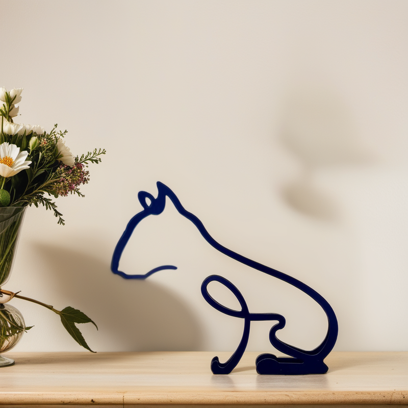 Hundestatue | Abstrakte Kunstdekoration Modern Stilvoll Vielseitig-Bullterrier-Luzern Mode