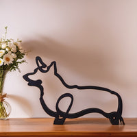 Hundestatue | Abstrakte Kunstdekoration Modern Stilvoll Vielseitig-Corgi-Luzern Mode