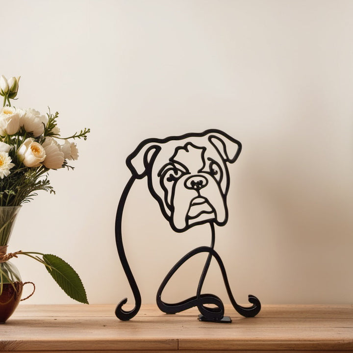 Hundestatue | Abstrakte Kunstdekoration Modern Stilvoll Vielseitig-Englische Bulldogge-Luzern Mode