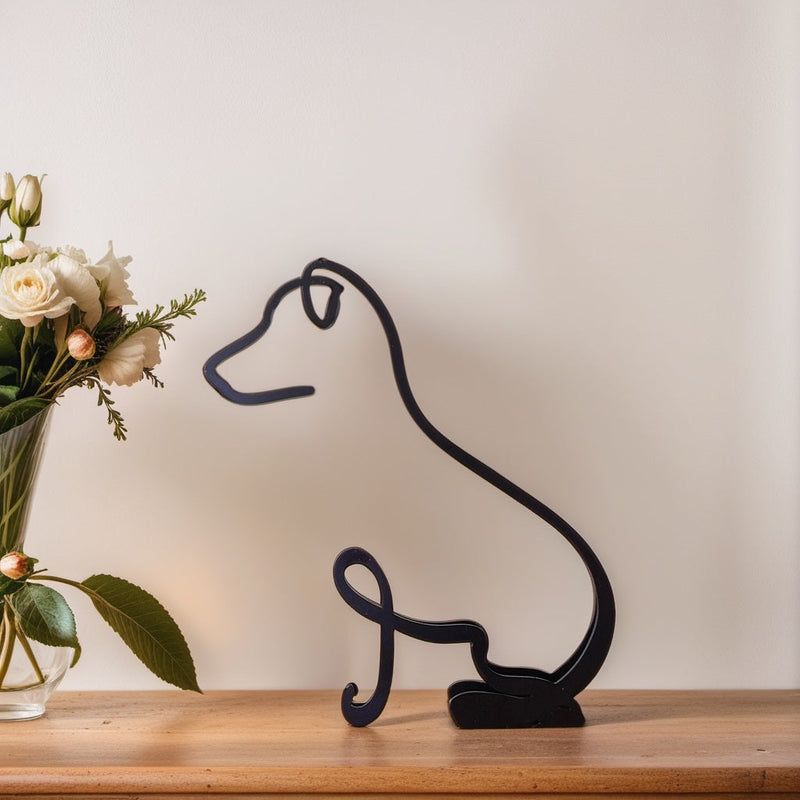 Hundestatue | Abstrakte Kunstdekoration Modern Stilvoll Vielseitig-Terrier-Luzern Mode