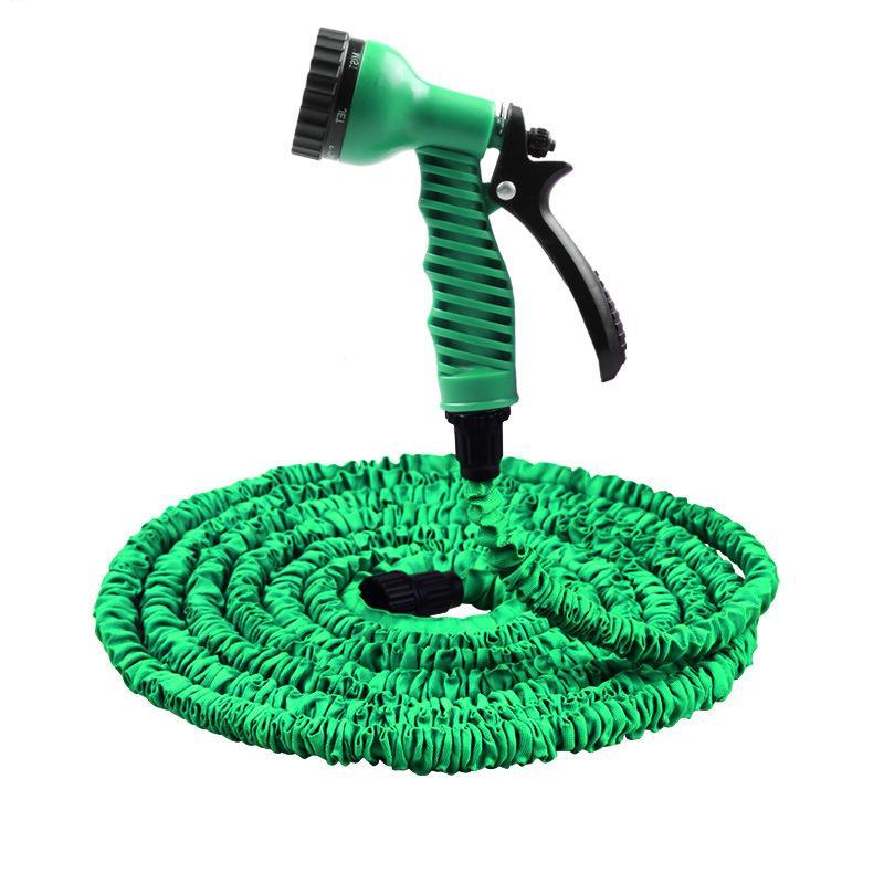 Ausziehbarer Gartenschlauch | Spritzdüse | Knickfrei | Flexibel | Verstellbar-Grün-7,5 Meter-Luzern Mode