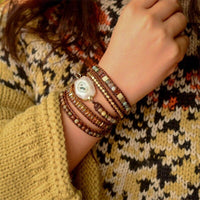 Achat Wickelarmband | Balance Stilvoll Natürlich Handgefertigt Nachhaltig-Luzern Mode