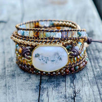 Achat Wickelarmband | Balance Stilvoll Natürlich Handgefertigt Nachhaltig-Luzern Mode