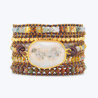 Achat Wickelarmband | Balance Stilvoll Natürlich Handgefertigt Nachhaltig-Luzern Mode