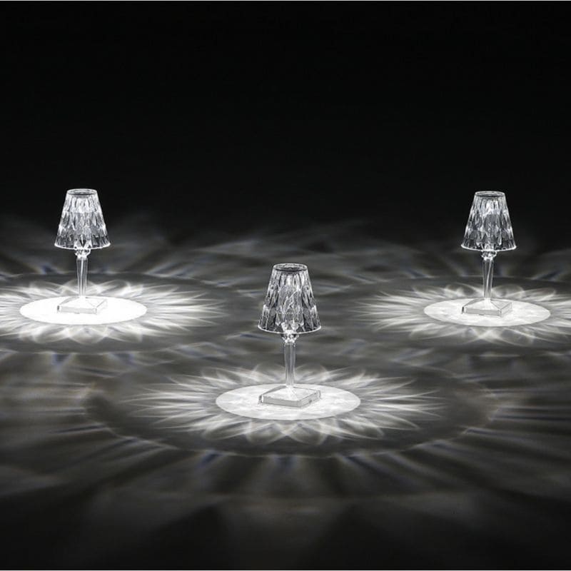 Tischlampe | Stilvolles Transparentes Kristall Einzigartig Stimmungsvolles Dimmbar Acryl-Luzern Mode