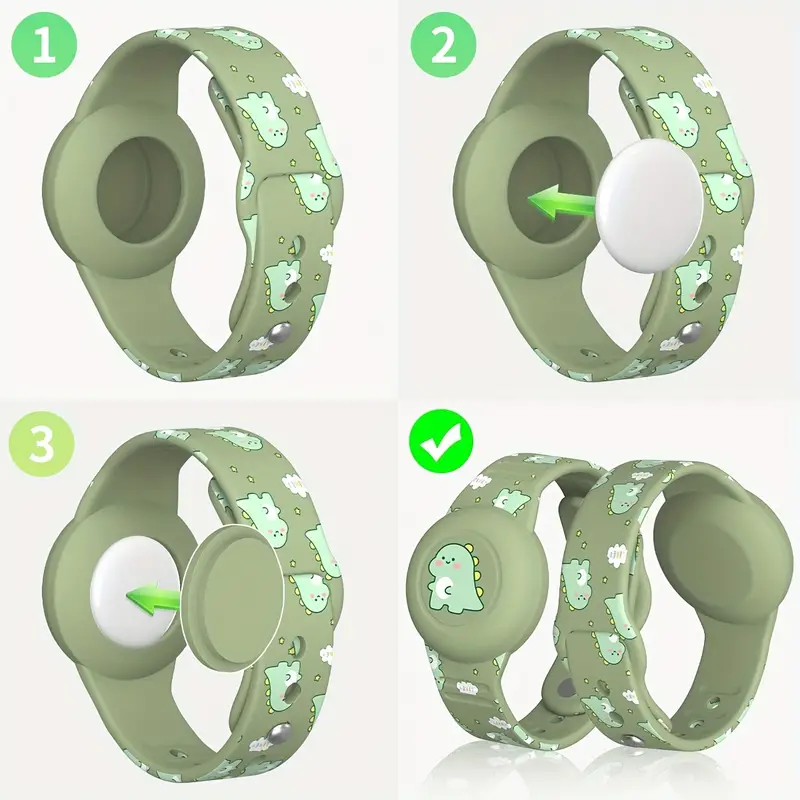 Airtag Kinderarmband | Dino Komfortabel Leicht Hautfreundlich Stilvoll-Luzern Mode