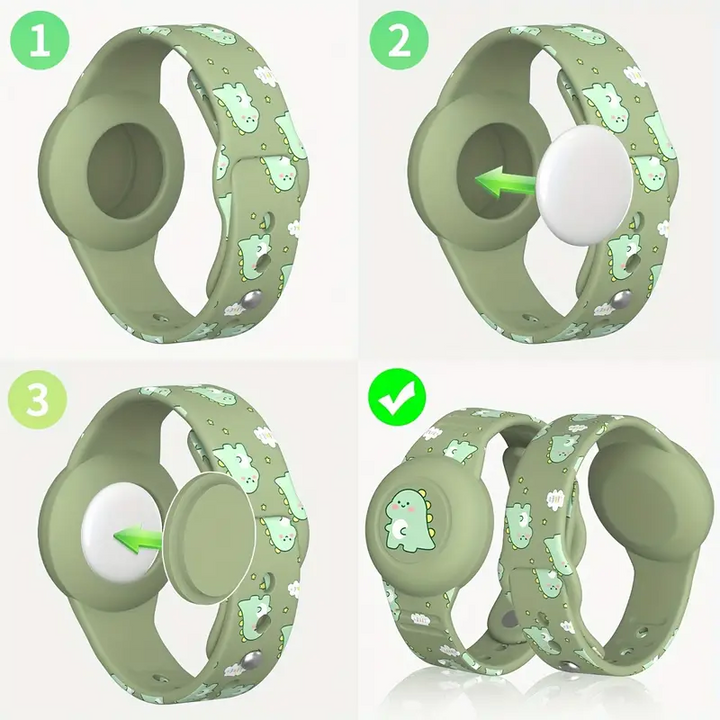 Airtag Kinderarmband | Dino Komfortabel Leicht Hautfreundlich Stilvoll-Luzern Mode