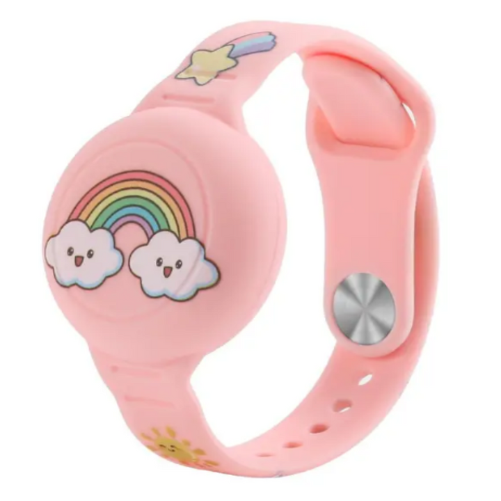Airtag Kinderarmband | Dino Komfortabel Leicht Hautfreundlich Stilvoll-Rosa-Luzern Mode