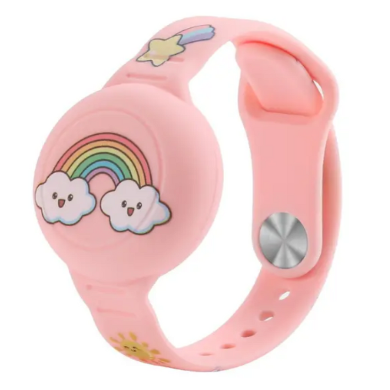 Airtag Kinderarmband | Dino Komfortabel Leicht Hautfreundlich Stilvoll-Rosa-Luzern Mode