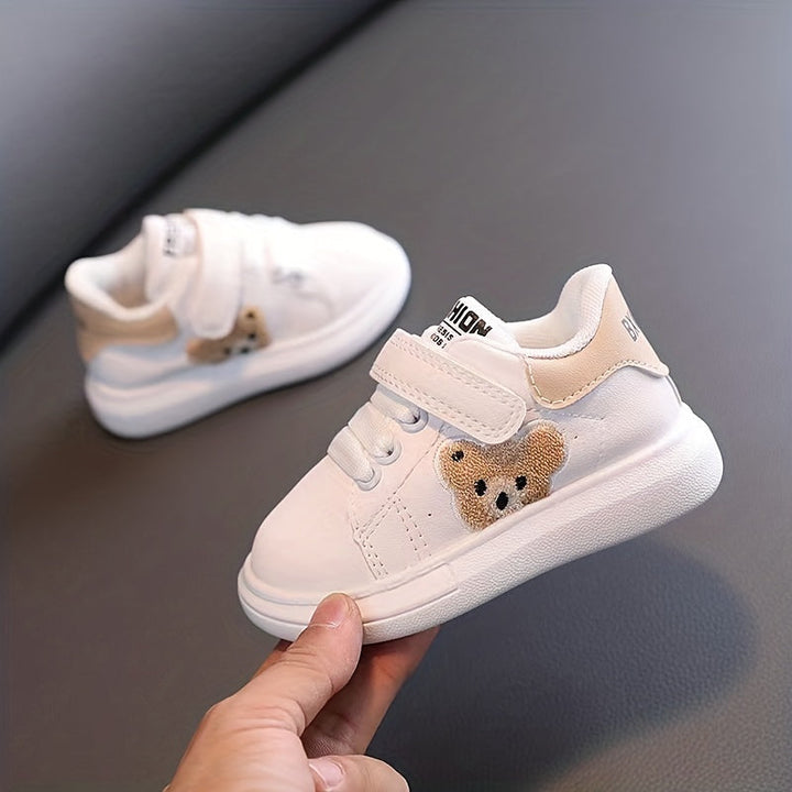 Kleinkind Sneaker mit Bärenmotiv - Bequeme Kinderschuhe-Beige-21-Luzern Mode