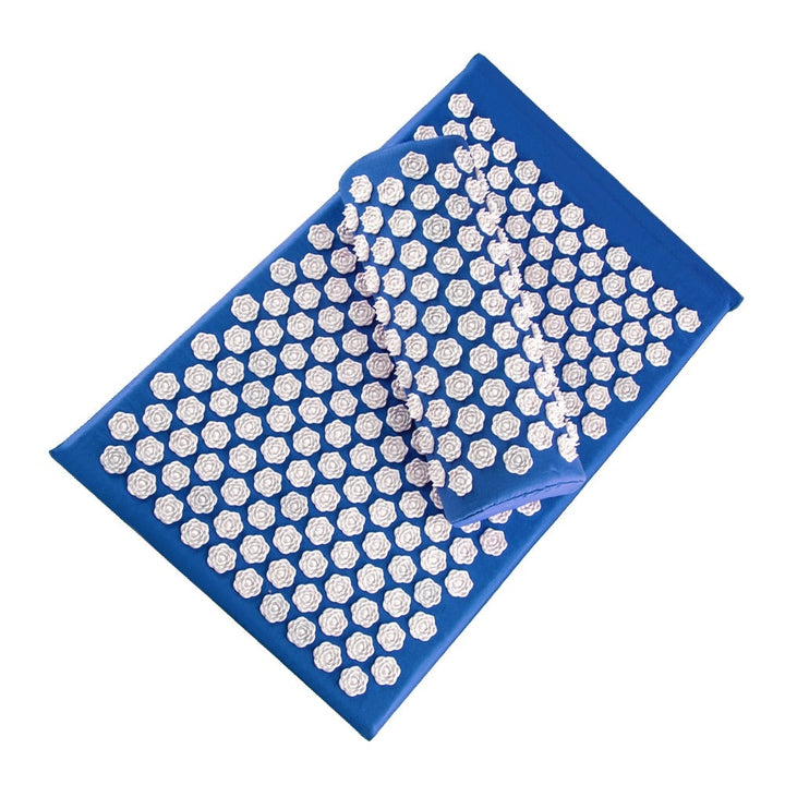 Yogamatten-Set | Kissen | Akupressur | Entspannend | Komfortabel | Langlebig-Blau-Luzern Mode