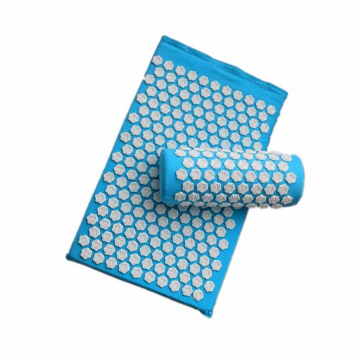 Yogamatten-Set | Kissen | Akupressur | Entspannend | Komfortabel | Langlebig-Hellblau-Luzern Mode