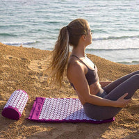 Yogamatten-Set | Kissen | Akupressur | Entspannend | Komfortabel | Langlebig-Lila-Luzern Mode