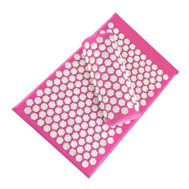 Yogamatten-Set | Kissen | Akupressur | Entspannend | Komfortabel | Langlebig-Rosa-Luzern Mode