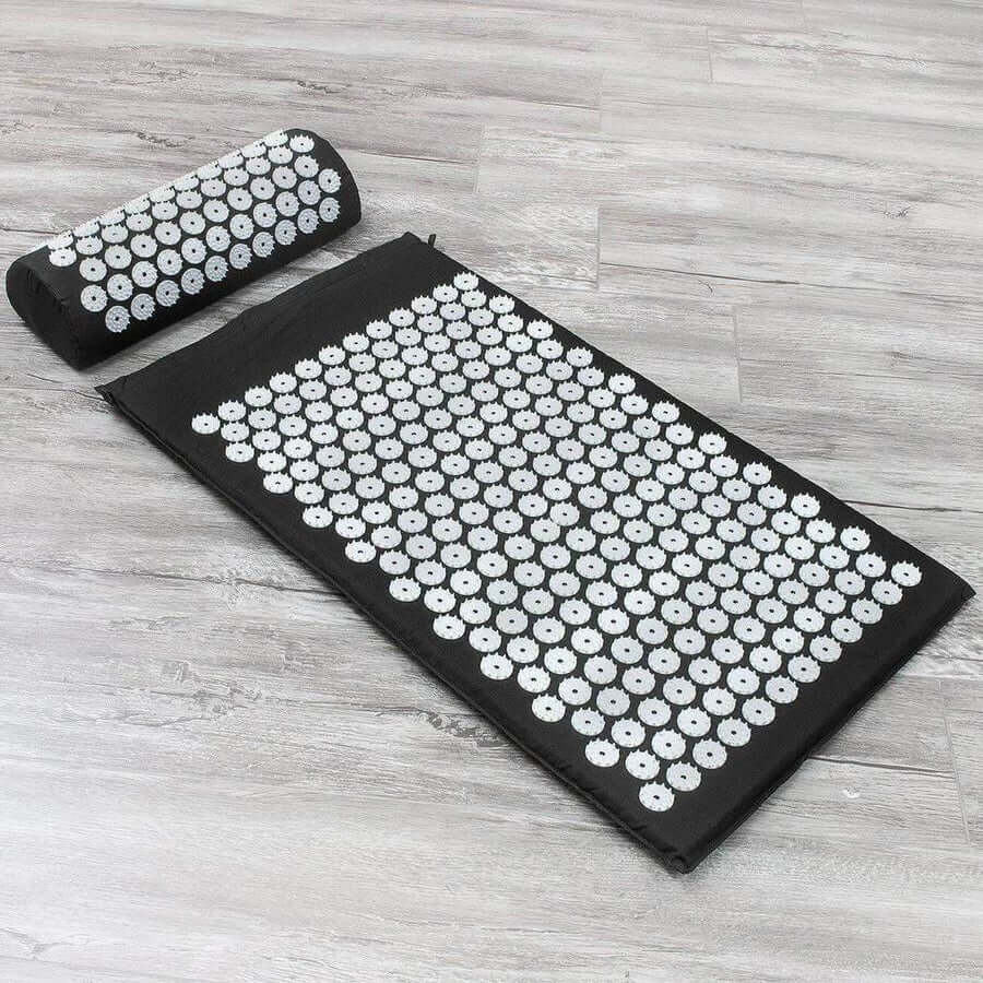 Yogamatten-Set | Kissen | Akupressur | Entspannend | Komfortabel | Langlebig-Schwarz-Luzern Mode