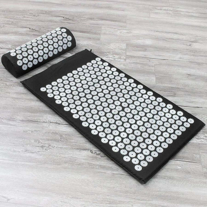 Yogamatten-Set | Kissen | Akupressur | Entspannend | Komfortabel | Langlebig-Schwarz-Luzern Mode