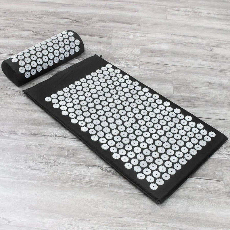 Yogamatten-Set | Kissen | Akupressur | Entspannend | Komfortabel | Langlebig-Schwarz-Luzern Mode