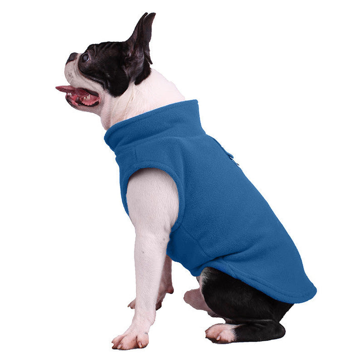 Hundejacke | Fleece, Unifarben, Komfortabel, Waschbar, Vielseitig, Warm, Langlebig-Blau-S-Luzern Mode