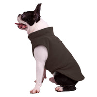 Hundejacke | Fleece, Unifarben, Komfortabel, Waschbar, Vielseitig, Warm, Langlebig-Braun-S-Luzern Mode