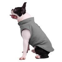 Hundejacke | Fleece, Unifarben, Komfortabel, Waschbar, Vielseitig, Warm, Langlebig-Grau-S-Luzern Mode
