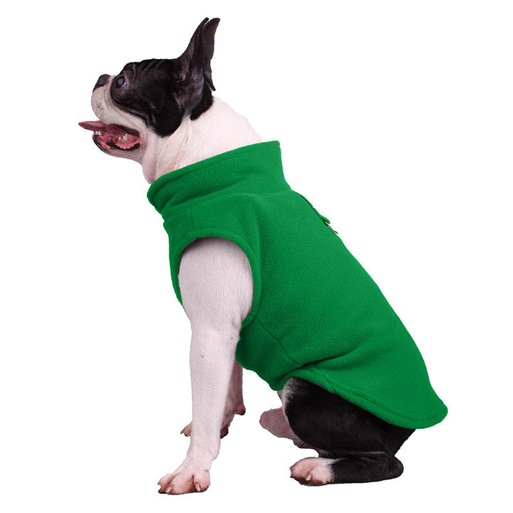 Hundejacke | Fleece, Unifarben, Komfortabel, Waschbar, Vielseitig, Warm, Langlebig-Grün-S-Luzern Mode
