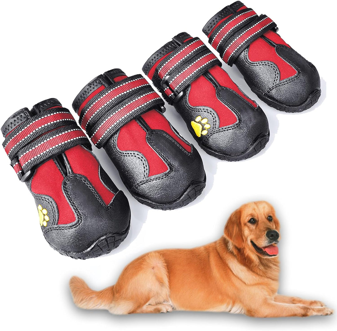 Hundeschuhe | Wasserdicht Komfortabel Langlebig Anti-Rutsch Robust-Rot-1-Luzern Mode