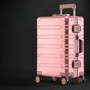 Aluminiumkoffer | Verscheidene Größen | TSA-Schloss | Universalrollen-S (44 L)-Rosa-Luzern Mode