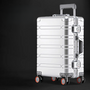 Aluminiumkoffer | Verscheidene Größen | TSA-Schloss | Universalrollen-S (44 L)-Silber-Luzern Mode