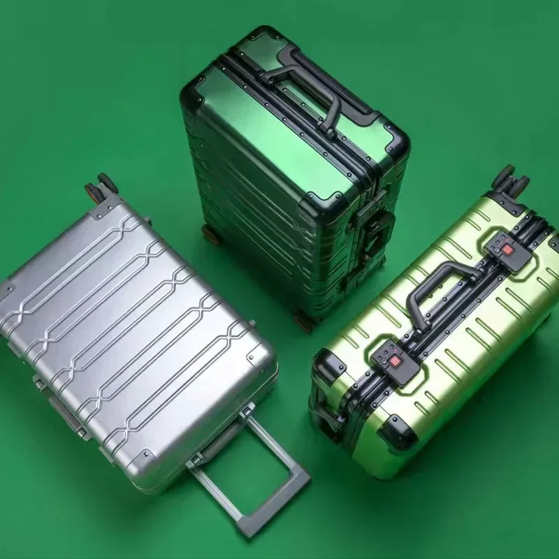 Aluminium Reisekoffer | TSA-Zahlenschloss | Doppelspinnerrollen-Luzern Mode