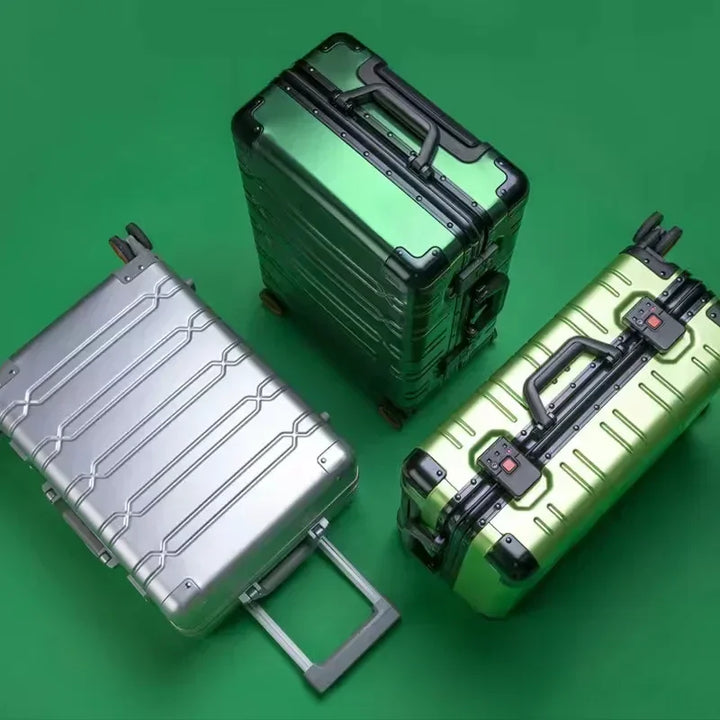 Aluminium Reisekoffer | TSA-Zahlenschloss | Doppelspinnerrollen-Luzern Mode