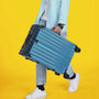 Hartschalenkoffer | Aluminiumrahmen | Stabil | Robust | Zahlenschloss-Blau-S (40 L)-Luzern Mode