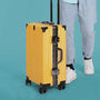 Hartschalenkoffer | Aluminiumrahmen | Stabil | Robust | Zahlenschloss-Gelb-S (40 L)-Luzern Mode
