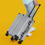 Hartschalenkoffer | Aluminiumrahmen | Stabil | Robust | Zahlenschloss-Silber-S (40 L)-Luzern Mode