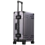 Aluminiumrahmen-Hartschalenkoffer | Robust | Modern | Universalrollen-Grau-S (42 L)-Luzern Mode