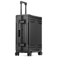 Aluminiumrahmen-Hartschalenkoffer | Robust | Modern | Universalrollen-Schwarz-S (42 L)-Luzern Mode