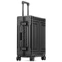 Aluminiumrahmen-Hartschalenkoffer | Robust | Modern | Universalrollen-Schwarz-S (42 L)-Luzern Mode