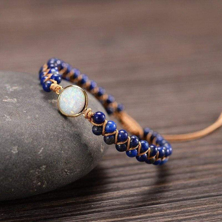 Amethyst Opal Yoga Armband - Handgefertigtes Schmuckstück-Blau-Luzern Mode