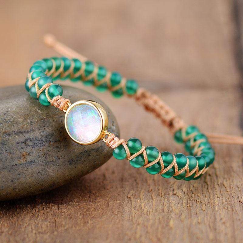 Amethyst Opal Yoga Armband - Handgefertigtes Schmuckstück-Grün-Luzern Mode