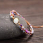 Amethyst Opal Yoga Armband - Handgefertigtes Schmuckstück-Rosa-Luzern Mode