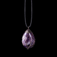 Amethyst-Tropfenkette | Heilend Handgefertigt Spirituell Stilvoll-Luzern Mode