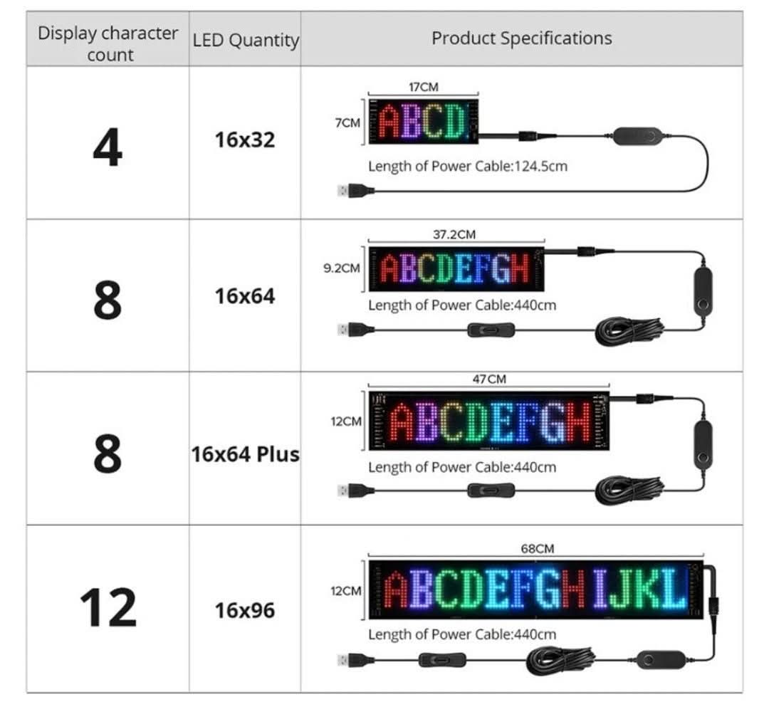 LED Auto-Display | Anpassbar Stilvoll Einzigartig Vielseitig Einstellbar-Luzern Mode