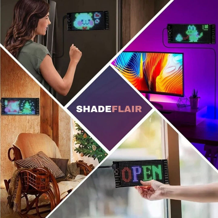 LED Auto-Display | Anpassbar Stilvoll Einzigartig Vielseitig Einstellbar-16x32 LEDs 7x17 CM-Luzern Mode