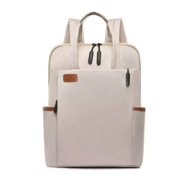 Moderner Laptop-Rucksack für Damen und Herren, wasserdicht-Creme-Luzern Mode