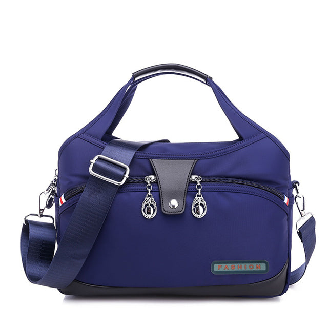 Wasserdichte Damenhandtasche aus Oxford-Stoff, robust-Blau-Luzern Mode