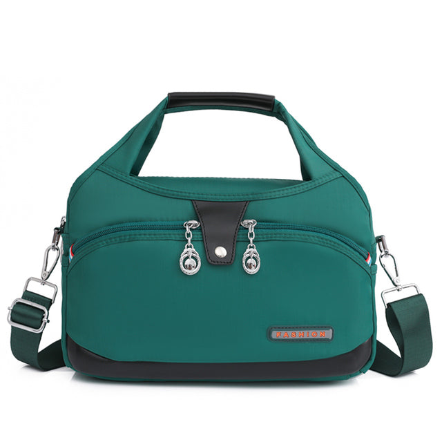 Wasserdichte Damenhandtasche aus Oxford-Stoff, robust-Grün-Luzern Mode