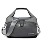 Wasserdichte Damenhandtasche aus Oxford-Stoff, robust-Hellgrau-Luzern Mode